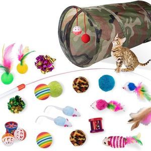 Dono 21Pcs Cats Feather Toys-Kitten Interactive Pet Toys Assortments